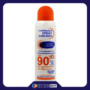مراقبت پوست اسپری ضد آفتاب بدون رنگ وکالی مدل SPF90 محافظ UVA ،UVB، ضد آب، مناسب انواع پوست حجم 230 میلی‌لیتر