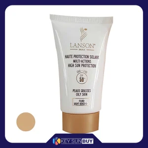 مراقبت پوست فلوئید ضد آفتاب رنگی لانسون SPF50 مدل مالتی اکشن محافظ UVA ،UVB مناسب پوست‌های چرب حجم 40 میلی‌لیتر