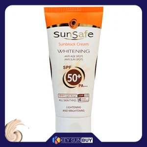 مراقبت پوست كرم ضد آفتاب رنگی سان سيف مدل SPF50 محافظ UVA ،UVB و +++PA، ضد چروک، روشن‌کننده، ضد لک مناسب انواع پوست وزن 50 گرم
