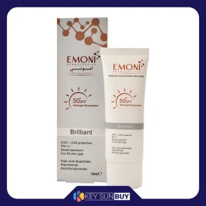 مراقبت پوست کرم ضد آفتاب بدون رنگ امونی spf50 مدل brilliant مناسب انواع پوست ‌حجم 50 میلی‌لیتر