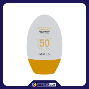 مراقبت پوست کرم ضد آفتاب بدون رنگ ایمجز SPF50 مدل PROTECTIVE محافظ UVA ،UVB، ضد آب، مناسب انواع پوست وزن 45 گرم