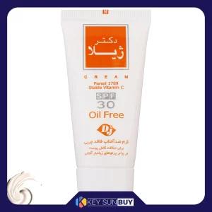 مراقبت پوست کرم ضد آفتاب بدون رنگ دکتر ژیلا SPF30 مدل Oil Free محافظ UVA ،UVB، ضد چروک، مرطوب‌کننده، مناسب پوست چرب حجم 30 میلی‌لیتر