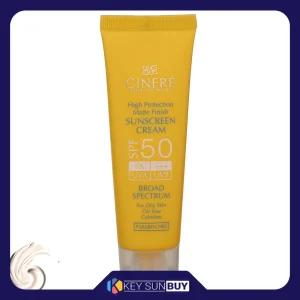 مراقبت پوست کرم ضد آفتاب بدون رنگ سینره مدل SPF50 محافظ UVA ،UVB و +++PA، ضد لک، ضد پیری، مناسب پوست چرب حجم 50 میلی‌لیتر