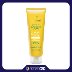 مراقبت پوست کرم ضد آفتاب بدون رنگ سینره مدل SPF60 محافظ UVA ،UVB و +++PA، ضد پیری، مناسب پوست‌های معمولی و خشک حجم 50 میلی‌لیتر