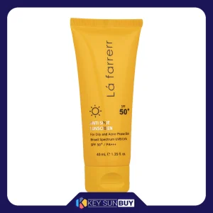 مراقبت پوست کرم ضد آفتاب بدون رنگ لافارر مدل SPF50 محافظ PA+++ ،UVA ،UVB، ضد جوش و آکنه، ضد لک مناسب پوست چرب حجم 40 میلی‌لیتر