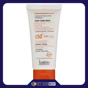 مراقبت پوست کرم ضد آفتاب بدون رنگ کاربا SPF50 مدل مینرال ‌مناسب پوست‌های چرب حجم 50 میلی‌لیتر