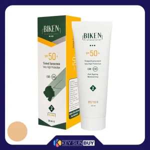 مراقبت پوست کرم ضد آفتاب بیکن رنگی مدل SPF50 مناسب پوست های خشک حجم 50 میلی لیتر