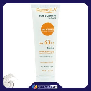 مراقبت پوست کرم ضد آفتاب دکتر ژیلا SPF63 مدل Invisible محافظ UVA ،UVB، ضد آب، تنظیم ترشح چربی پوست، مناسب انواع پوست حجم 50 میلی‌لیتر