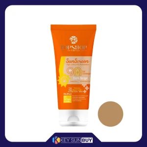 مراقبت پوست کرم ضد آفتاب رنگی تاپ شاپ مدل Dark Beige SPF 90 مناسب انواع پوست حجم 50 میلی لیتر