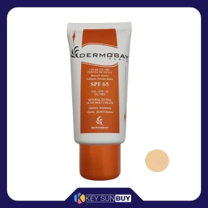مراقبت پوست کرم ضد آفتاب رنگی درموبای SPF65 مدل Mineral محافظ UVA ،UVB، مناسب پوست چرب حجم 50 میلی‌لیتر