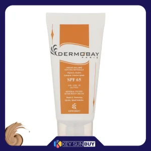 مراقبت پوست کرم ضد آفتاب رنگی درموبای مدل SPF65 محافظ UVA ،UVB، ضد لک، مرطوب‌کننده، مناسب پوست چرب حجم 50 میلی‌لیتر