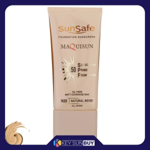 مراقبت پوست کرم ضد آفتاب رنگی سان سیف SPF50 مدل N20 محافظ UVA ،UVB مناسب انواع پوست حجم 40 میلی‌لیتر