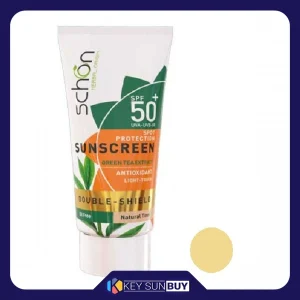 مراقبت پوست کرم ضد آفتاب رنگی شون SPF 50 مدل دابل شیلد مناسب انواع پوست حجم 50 میلی لیتر