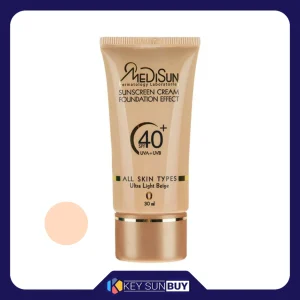 مراقبت پوست کرم ضد آفتاب رنگی مدیسان SPF40 مدل No 0 مناسب انواع پوست حجم 40 میلی لیتر