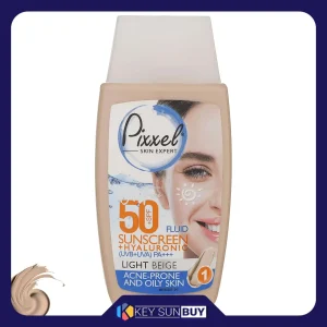 مراقبت پوست کرم ضد آفتاب رنگی پیکسل SFP50 مدل LIGHT BEIGE محافظ UVA ،UVB و +++PA، تنظیم ترشح چربی پوست، ضد جوش و آکنه، مرطوب‌کننده مناسب برای پوست‌های چرب و آکنه‌ای حجم 50 میلی‌لیتر