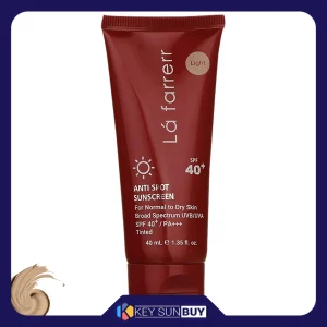 مراقبت پوست کرم ضد آفتاب و ضد لک رنگی لافارر SPF40 مدل Light محافظ UVA ،UVB و +++PA، ضد لک، ضد حساسیت، مناسب پوست‌های خشک و معمولی حجم 40 میلی‌لیتر