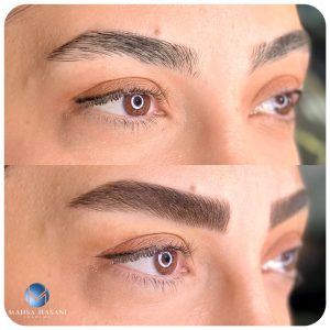 مهسا حسنی میکروبلیدینگ فیبروز ابرو خط چشم دائم در مرزداران