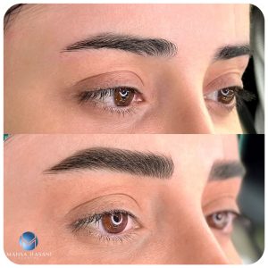 مهسا حسنی میکروبلیدینگ فیبروز ابرو خط چشم دائم در مرزداران