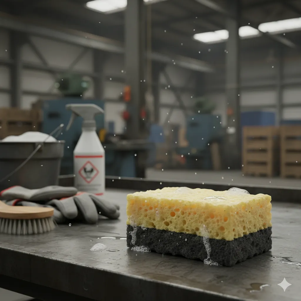اسفنج شستشوی صنعتی با قابلیت جذب آب بالا