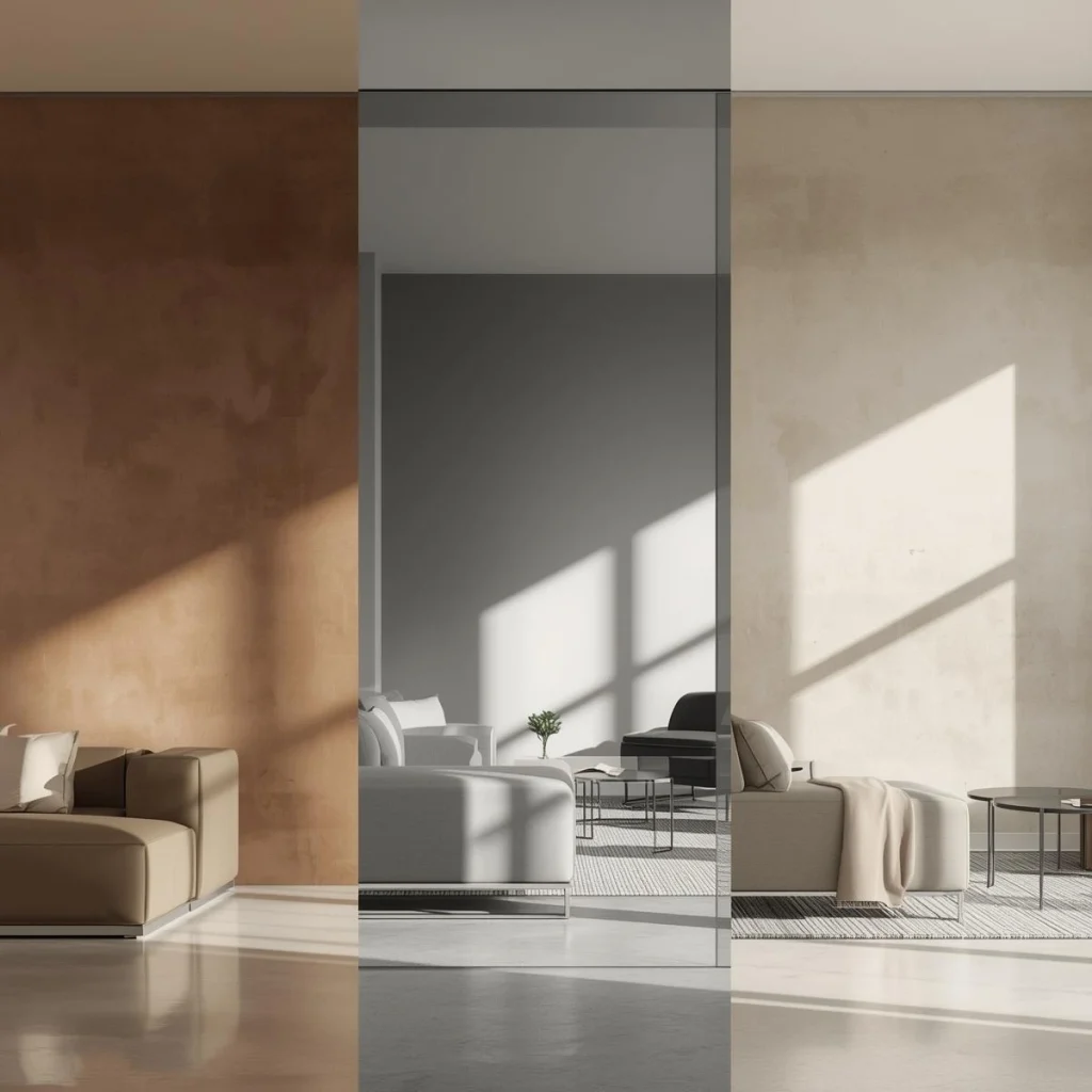 بررسی ماندگاری رنگ های مات، براق و نیمه براق در فضاهای مختلف