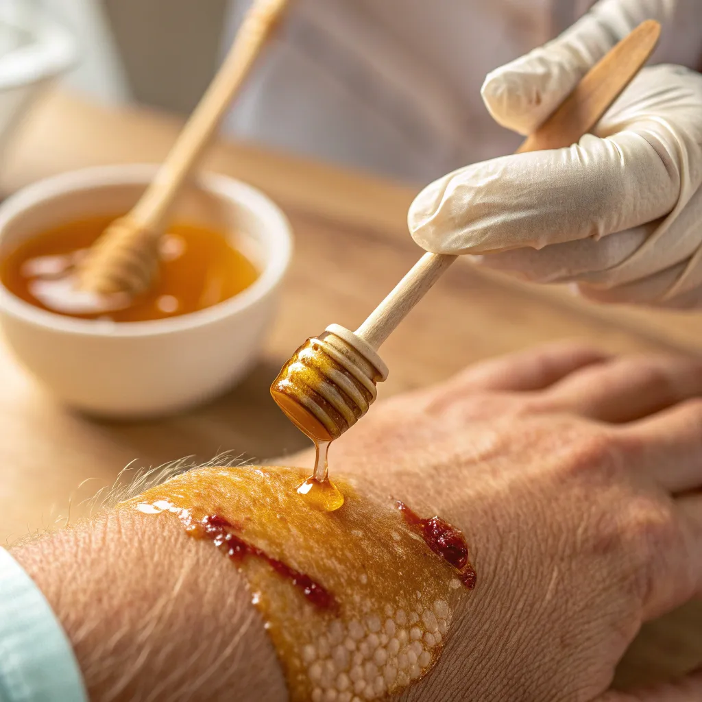 6 کاربرد عسل در درمان زخم های سطحی و سوختگی های جزئی 1 6 کاربرد عسل در درمان زخم های سطحی و سوختگی های جزئی 2