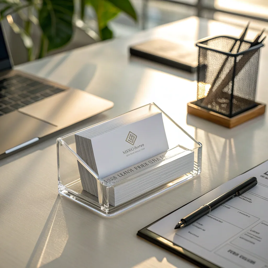 استند رومیزی کارت ویزیت با حکاکی لوگو