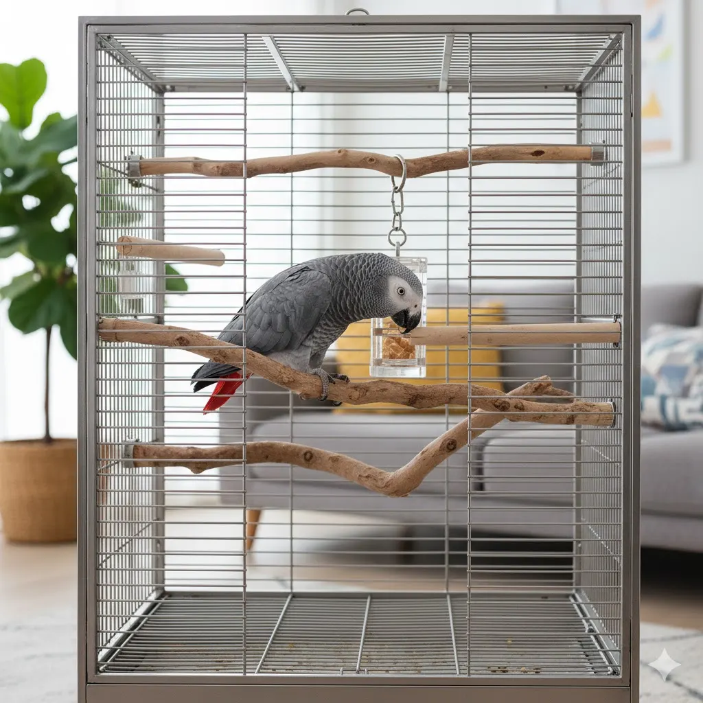 اصول انتخاب قفس مناسب طوطی در خانه