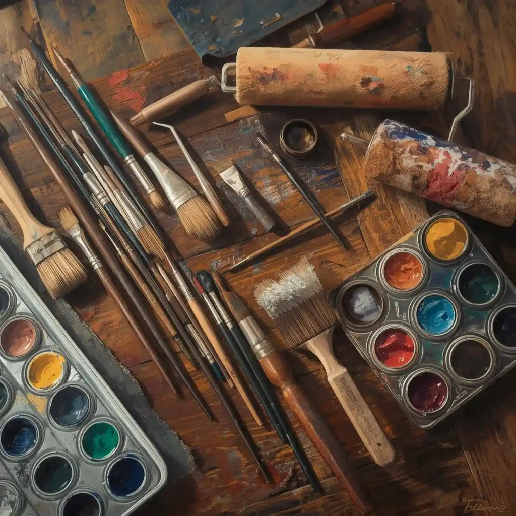 بررسی پرکاربردترین قلم موها و غلطک های نقاشی