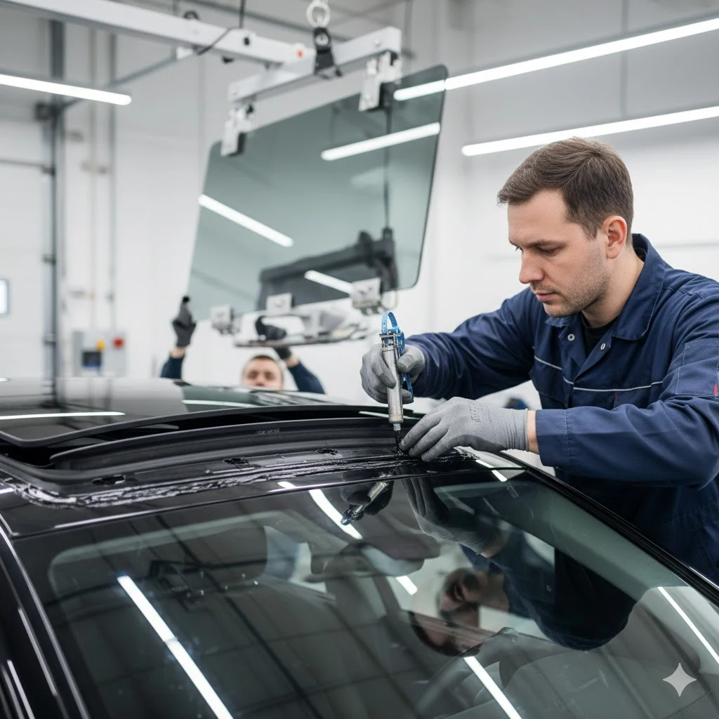 خدمات تعویض شیشه سانروف خودرو در تهران سهروردی