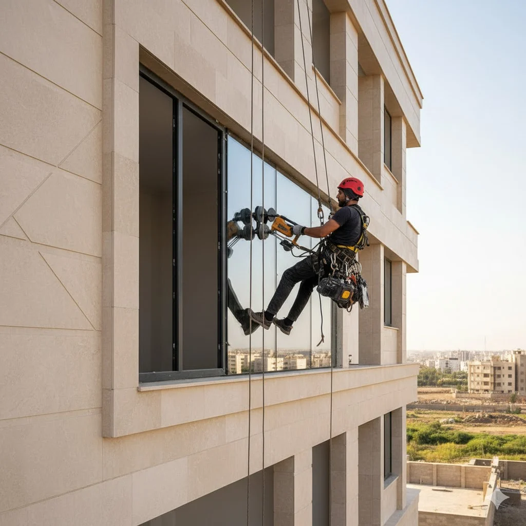 خدمات تعویض و نصب پنجره‌ نما با طناب در اسلامشهر