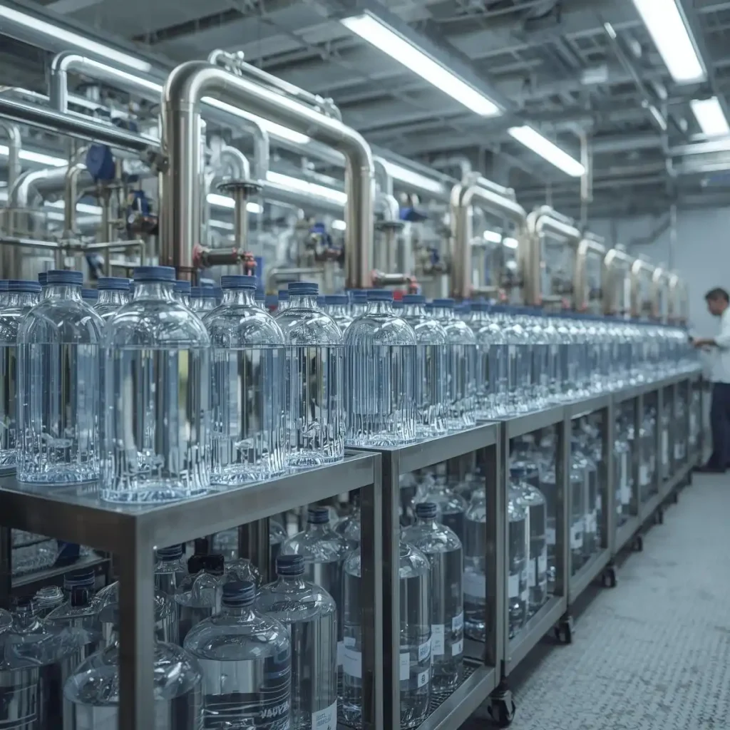 خدمات توزیع آب مقطر کارگاهی در قزوین