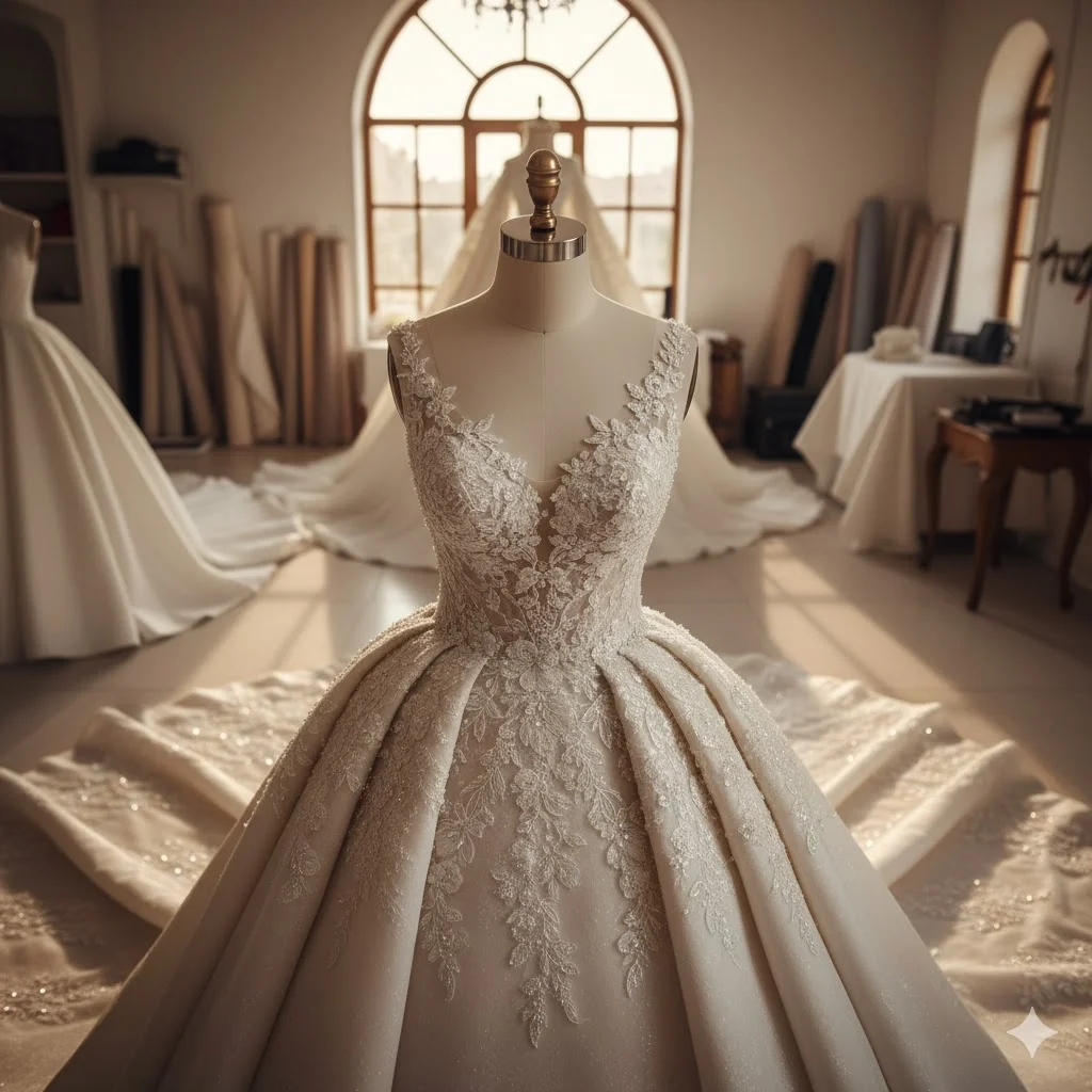 خدمات دوخت لباس عروس سفارشی در تهران مرزداران