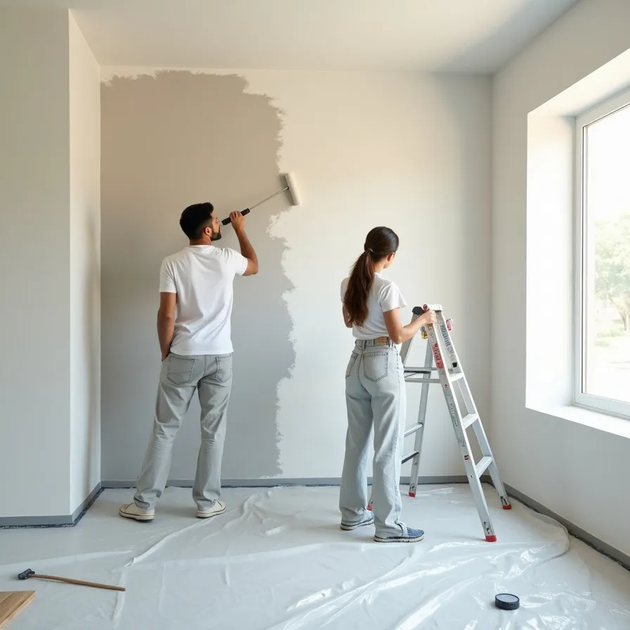 خدمات رنگ پلاستیک زدن دیوار گچی در تهران نیاوران