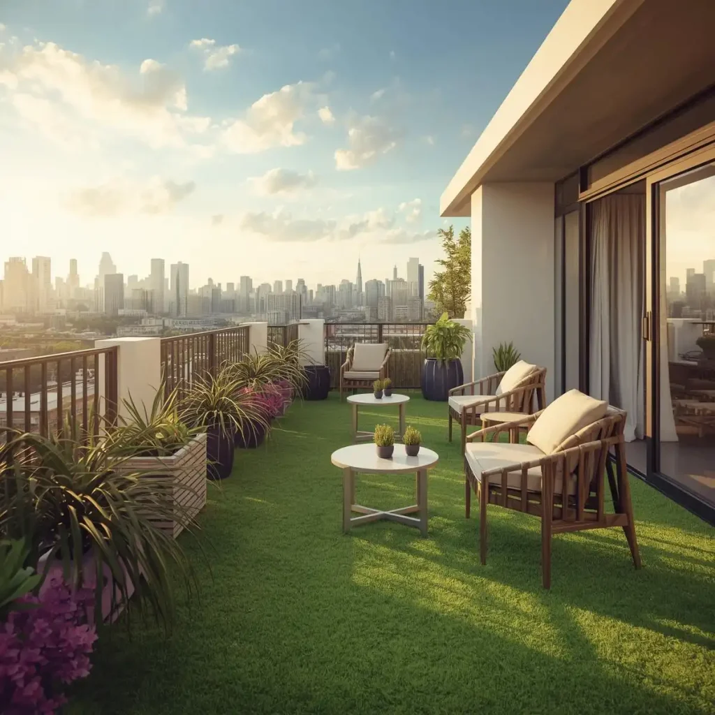 خدمات نصب چمن مصنوعی مخصوص تراس در تهران جنت آباد