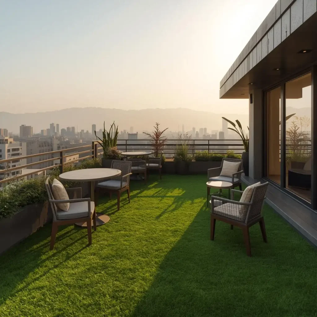 خدمات نصب چمن مصنوعی مخصوص تراس در تهران شهران