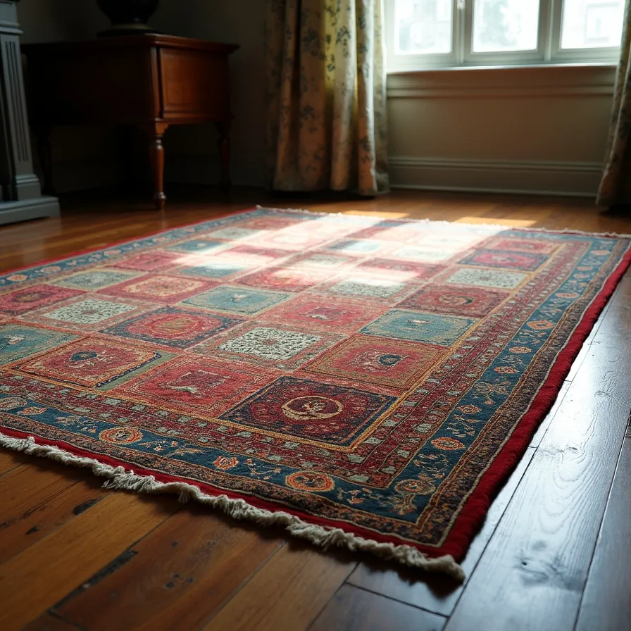 خرید و فروش فرش چهل تکه کاشان در اهواز با 12 ماه گارانتی