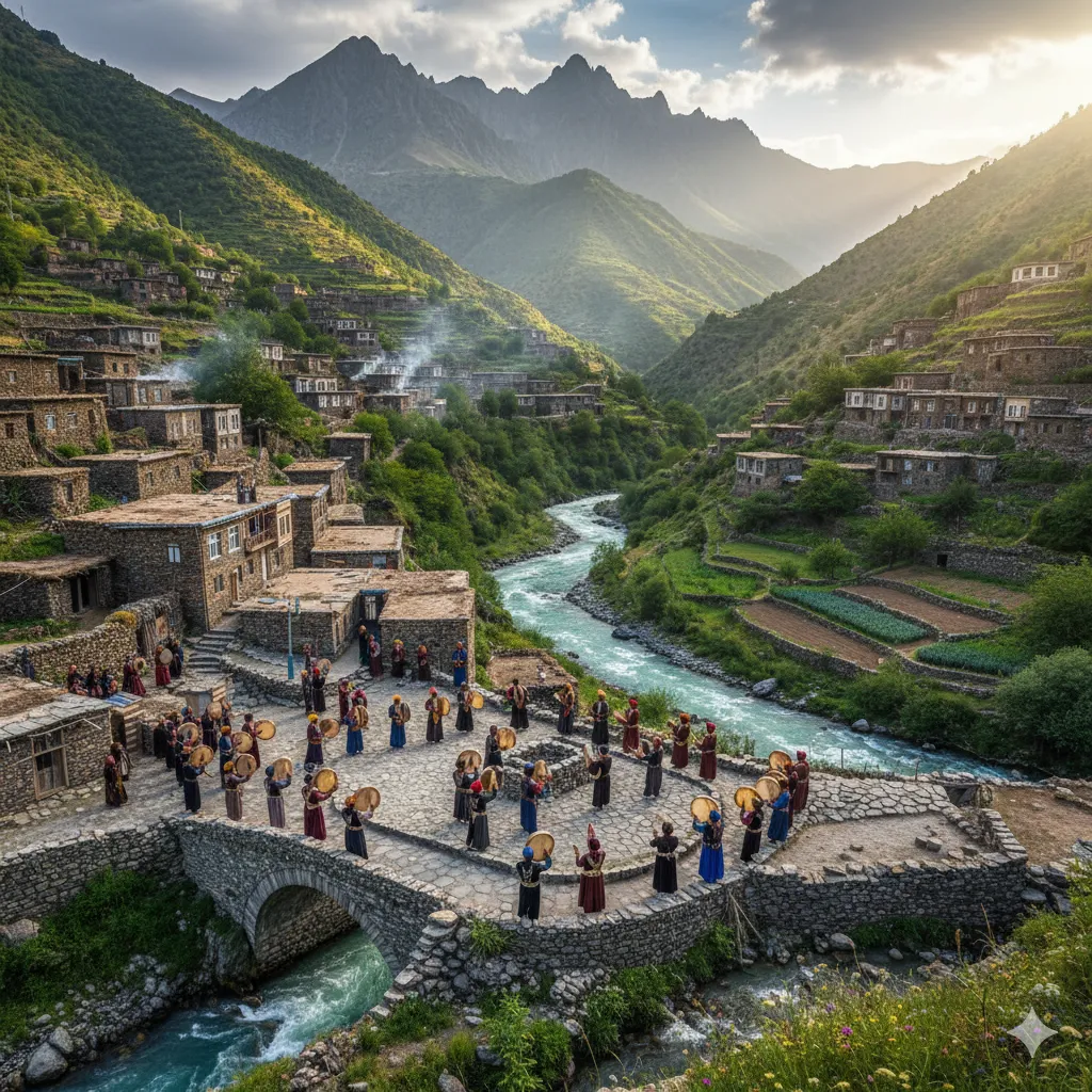 راهنمای تور پالنگان کامیاران با جشن هزار دف