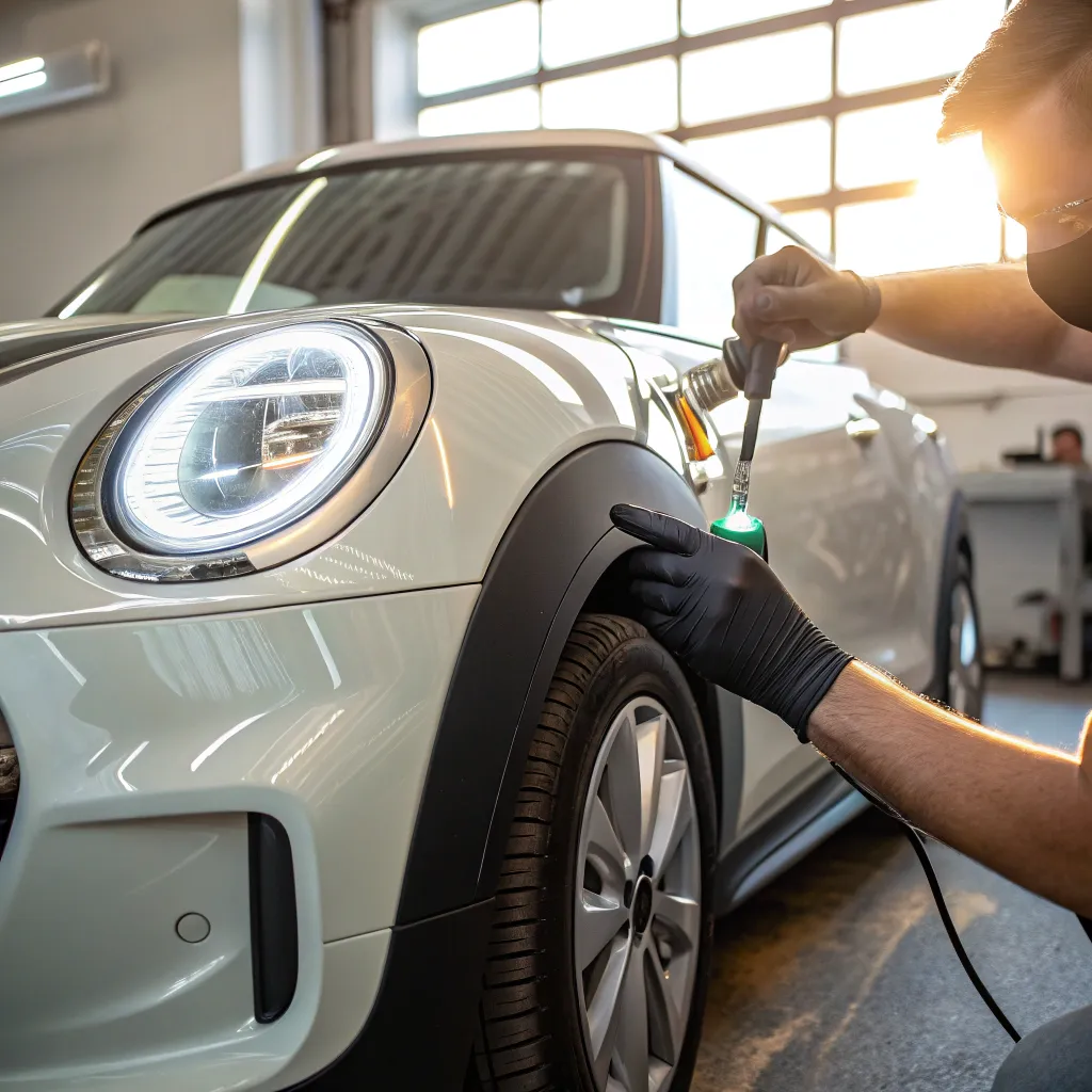 رفع فرورفتگی بدون رنگ خودرو سبک در مشهد بلوار نماز