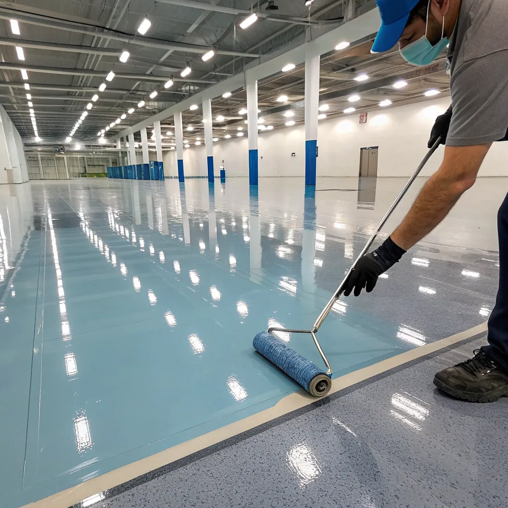 رنگ آمیزی اپوکسی کف ساختمان با ضمانت کیفیت در تهران هروی 2