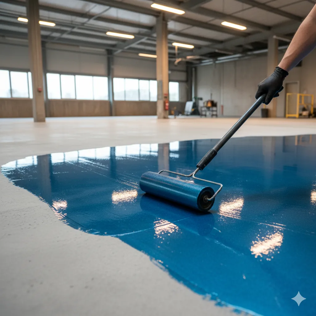 رنگ آمیزی اپوکسی کف ساختمان با ضمانت کیفیت در تهران هروی