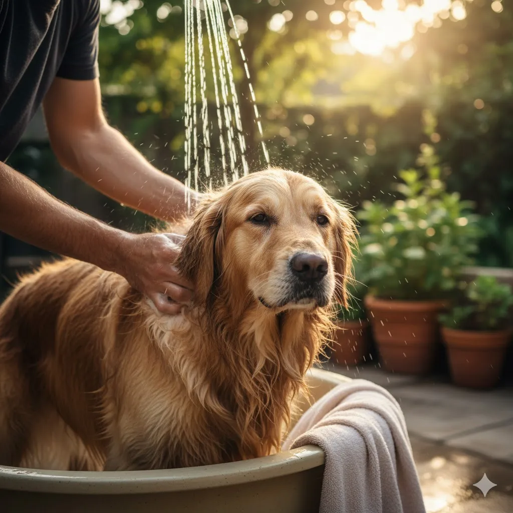 زمان و نحوه حمام کردن سگ در فصل گرم