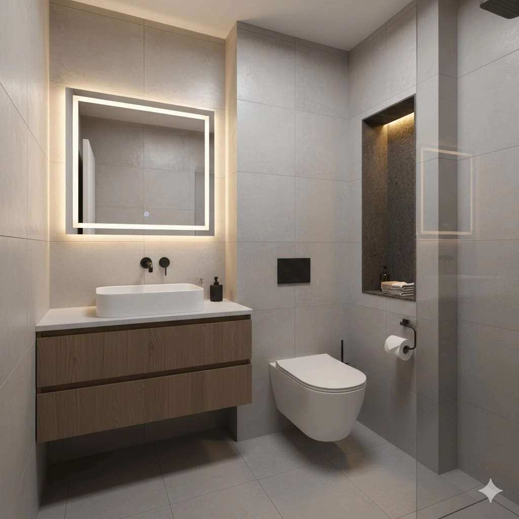 طراحی داخلی حمام و سرویس بهداشتی در تهران انقلاب