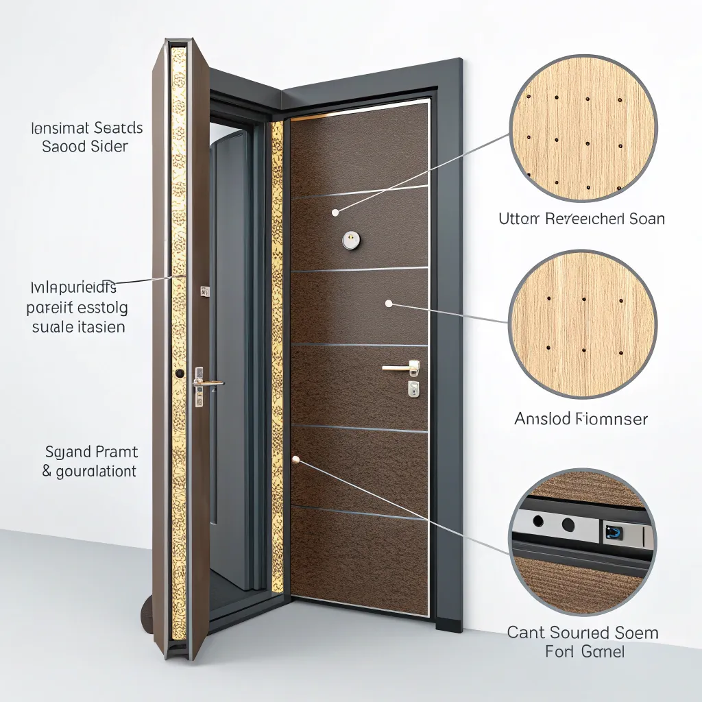 طراحی دقیق درب ضد سرقت با عایق صوتی یکپارچه