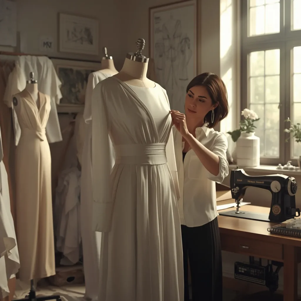 طراحی و دوخت لباس عقد مینیمال در تهران اختیاریه