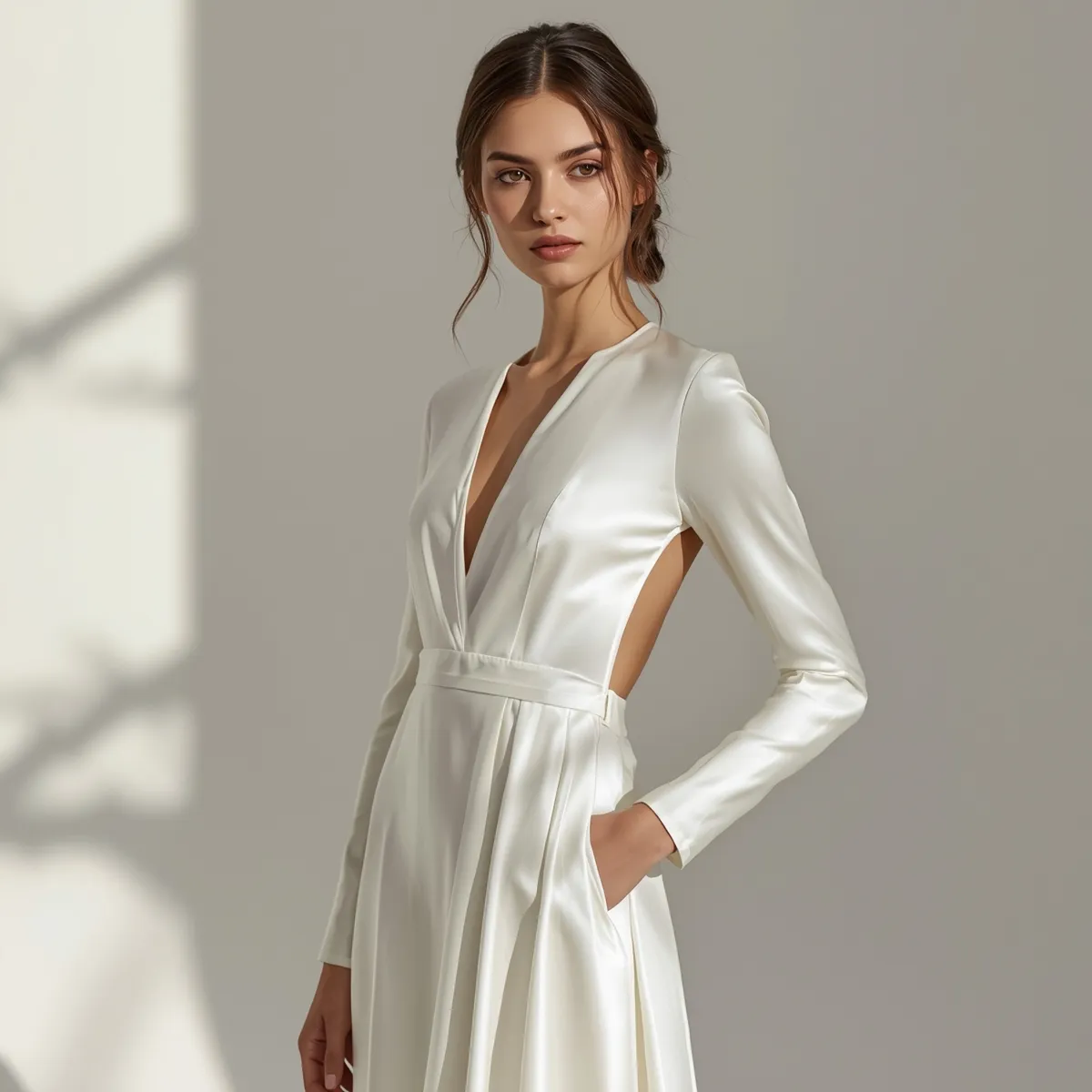 طراحی و دوخت لباس عقد مینیمال در تهران اختیاریه