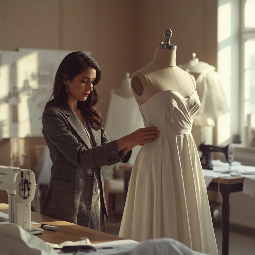 طراحی و دوخت لباس عقد مینیمال در تهران پاسداران