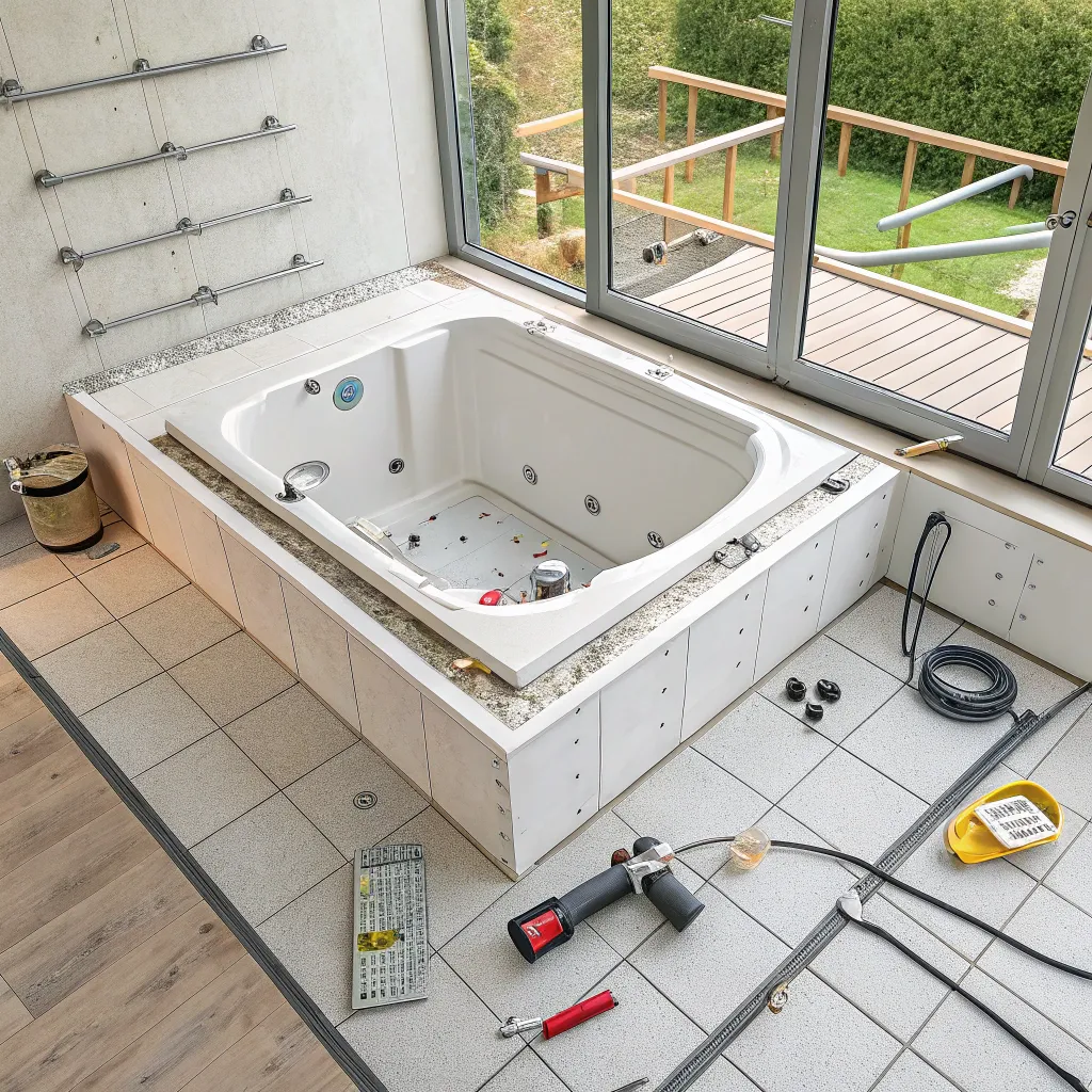 طریقه نصب جکوزی اماده در 6 مرحله 2 نصب جکوزی اماده در 6 مرحله 1