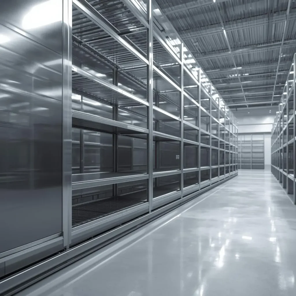 قفسه ریلی هوشمند برای صرفه جویی در فضا