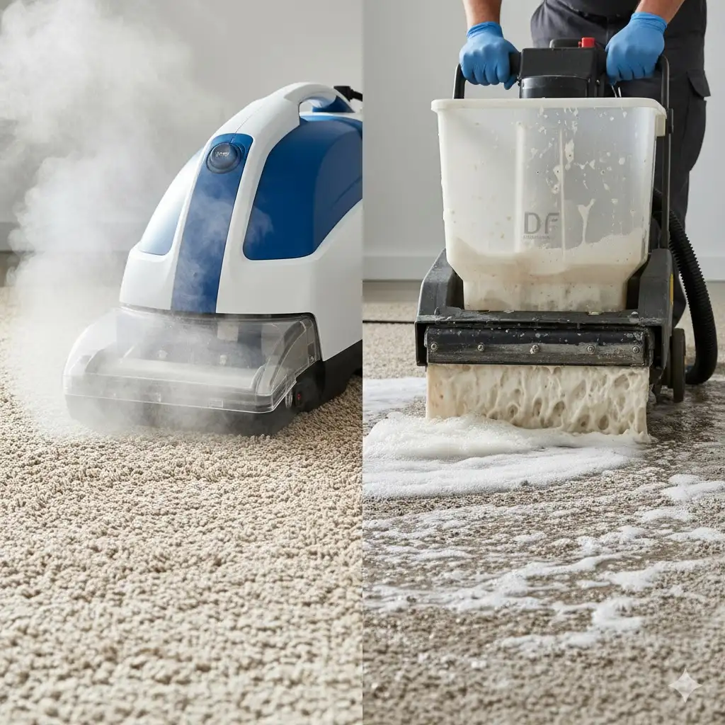 مقایسه روش بخارشویی و شستشوی مرطوب فرش