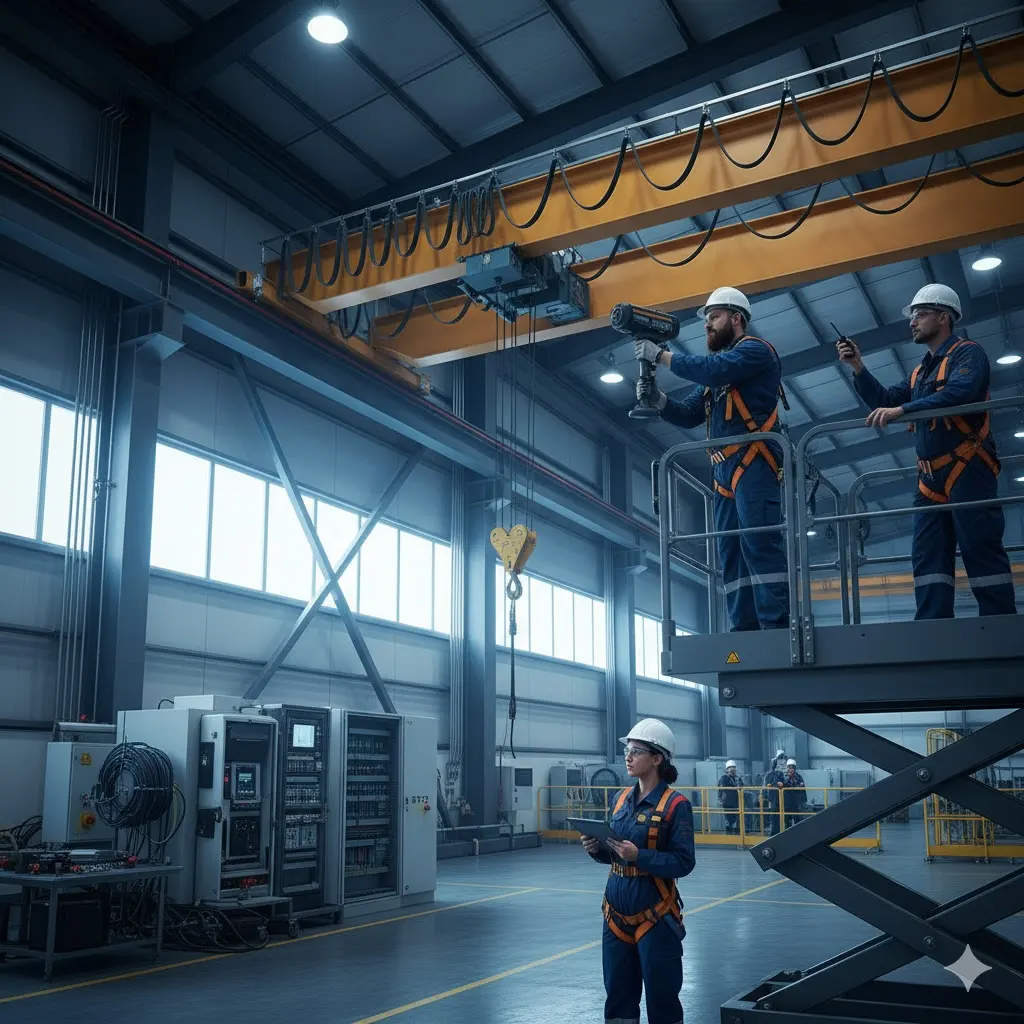 نصب و تعمیر جرثقیل سقفی؛ نکات ایمنی